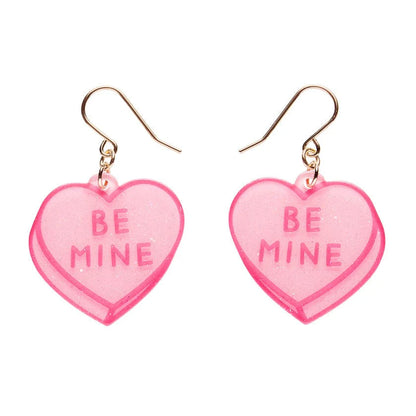 ErstwilderCandy Heart Drop Earrings – Pink