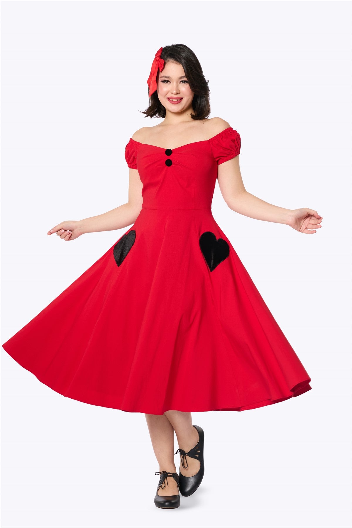 Dolores Black Heart Doll Dress