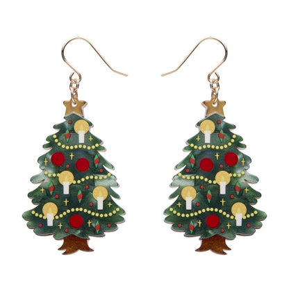 Christmas Tree Centre-Piece Drop Earrings