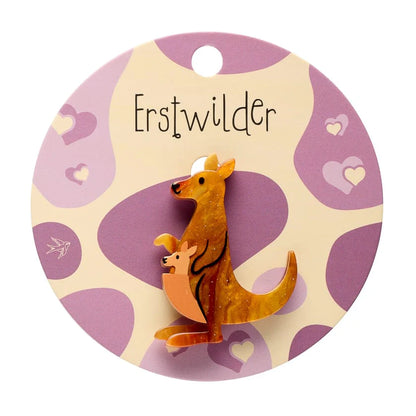 Erstwilder Kangaroos Simplified Mini Brooch