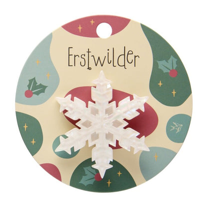 Snowflake simplified mini brooch