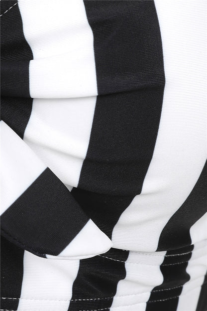Beetle Stripe Knot Bikini Top