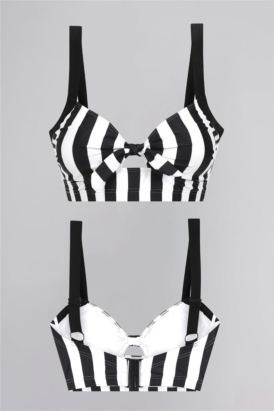 Beetle Stripe Knot Bikini Top