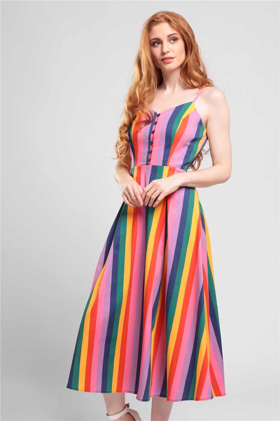 Demmi Rainbow Wishes Stripe Dress