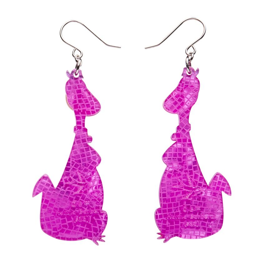 Dino Flintstone Drop Earrings