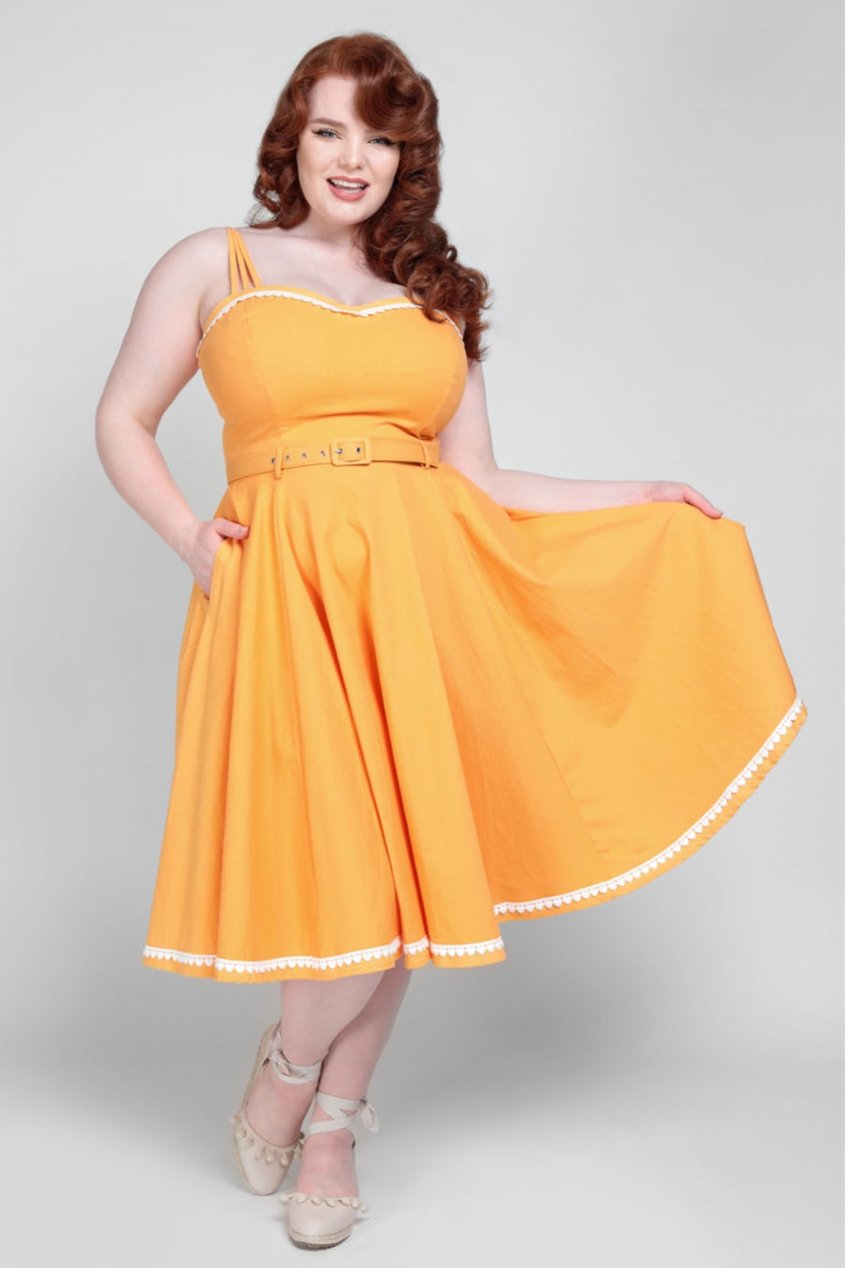 Nova Heart Trim Swing Dress