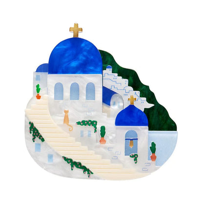 Erstwilder Santorini Sunsets Brooch