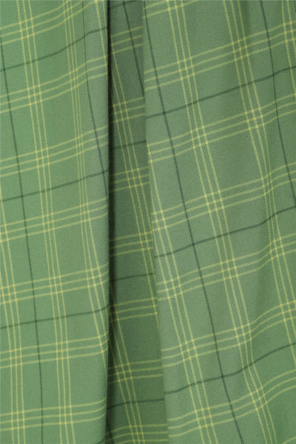 Marika Leaf Check Swing Dress
