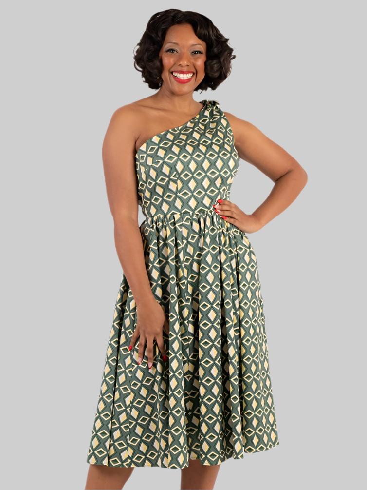 Theo Tiki Harlequin Dress