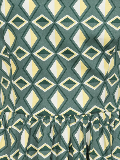 Theo Tiki Harlequin Dress