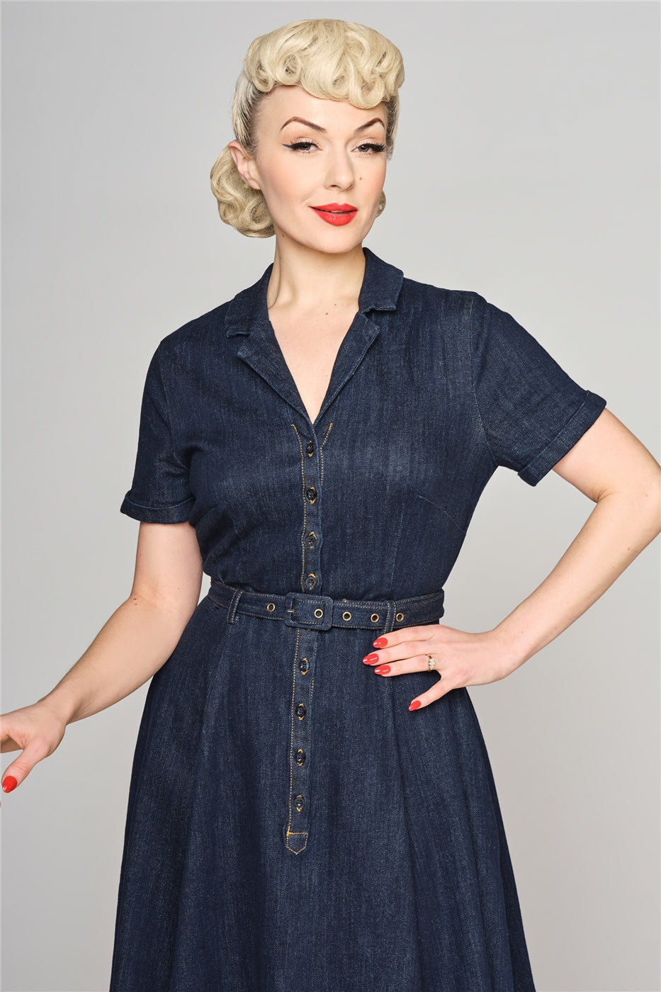 Caterina Denim Swing Dress
