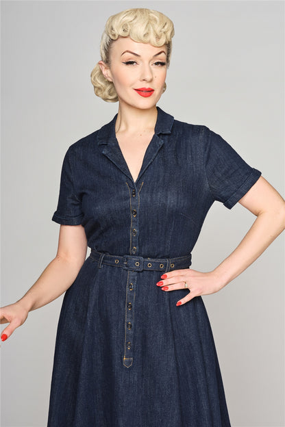 Caterina Denim Swing Dress