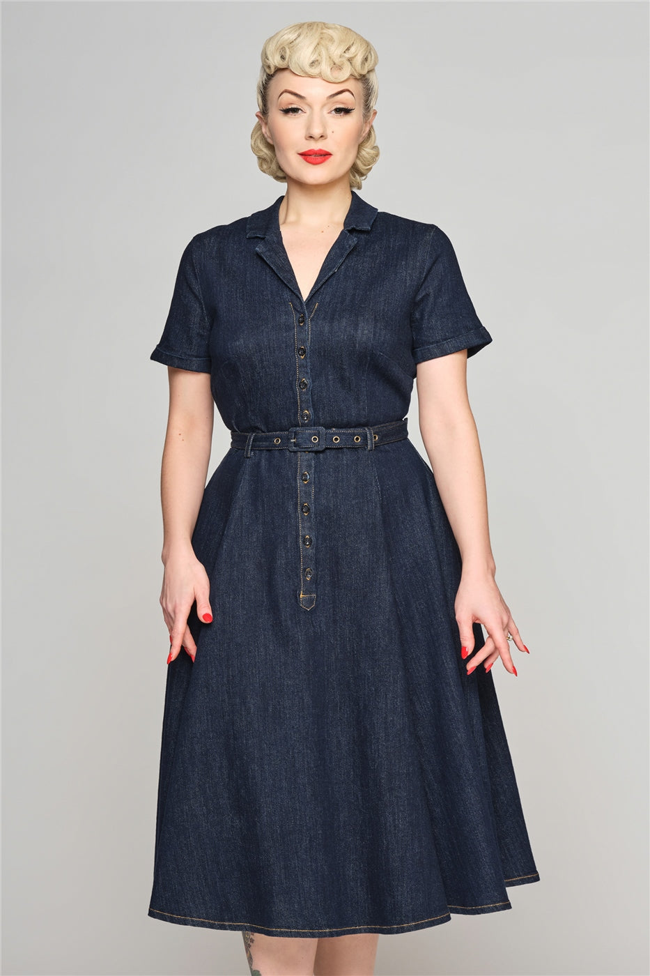 Caterina Denim Swing Dress