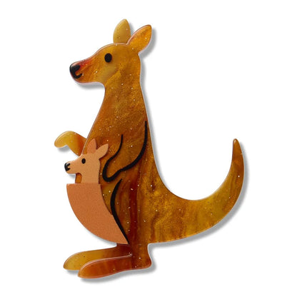 Erstwilder Kangaroos Simplified Mini Brooch