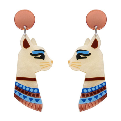 Bastet the Protector Drop Earrings