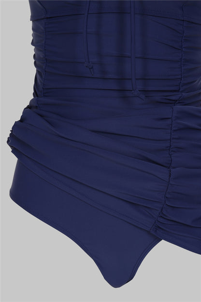 Sailor Folded Collar Swimsuit