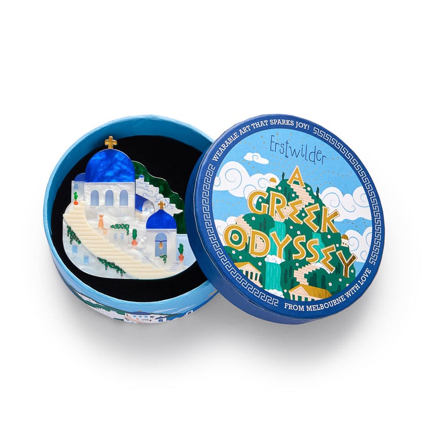 Erstwilder Santorini Sunsets Brooch