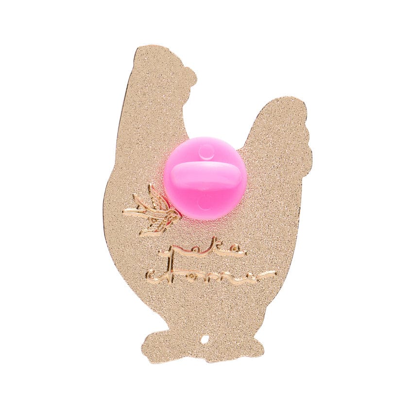 Erstwilder Bessie the Chicken Enamel Pin
