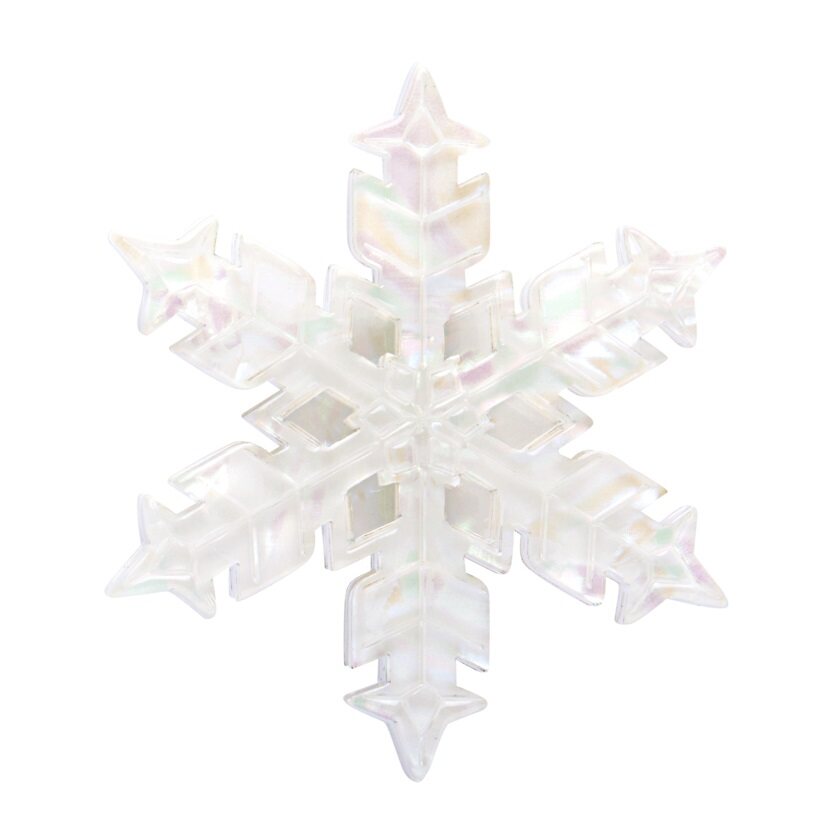 Snowflake simplified mini brooch