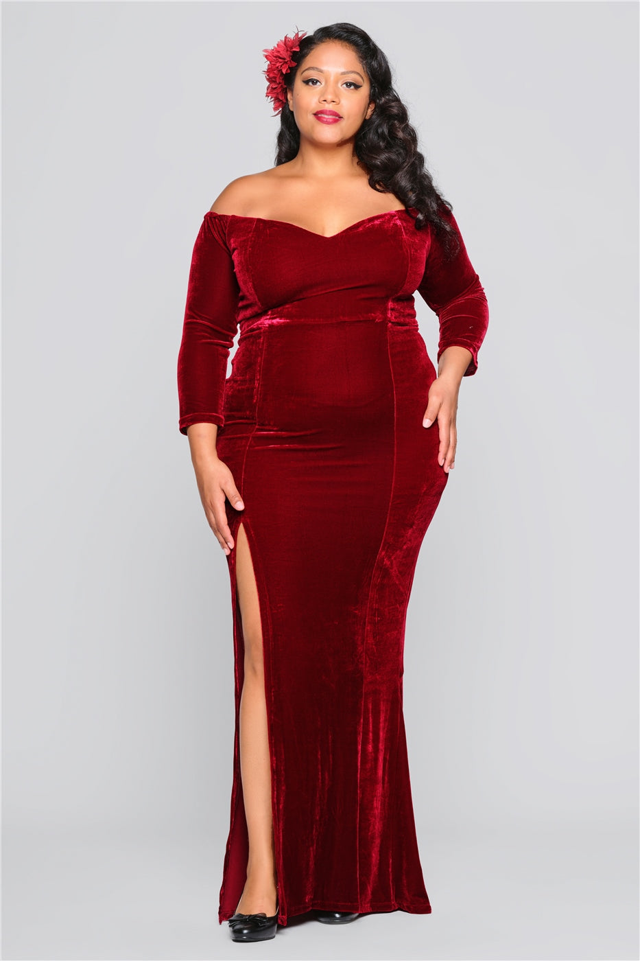 Anjelica Velvet Maxi Dress