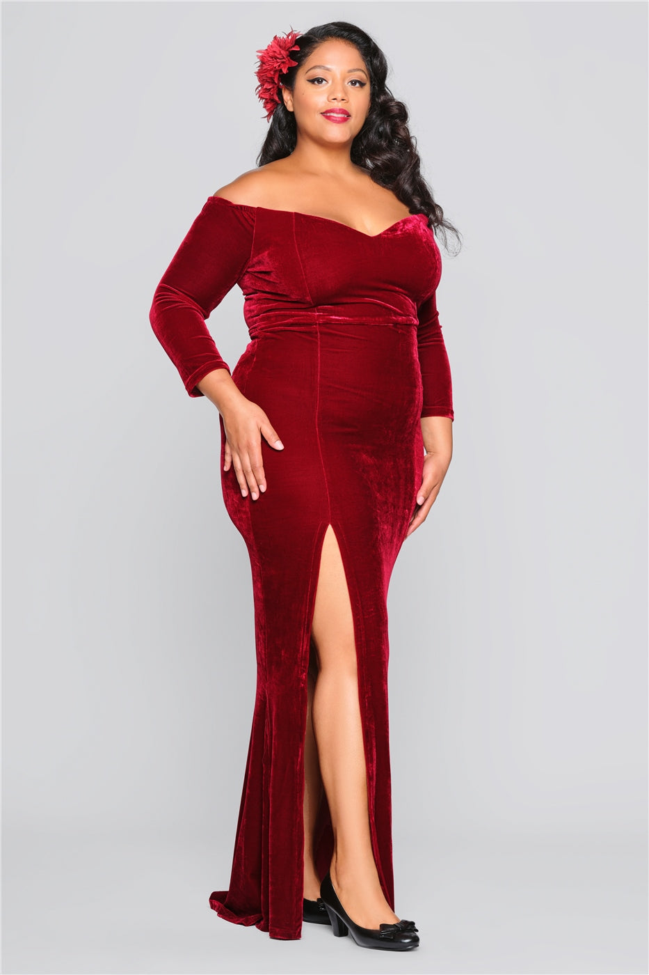 Anjelica Velvet Maxi Dress