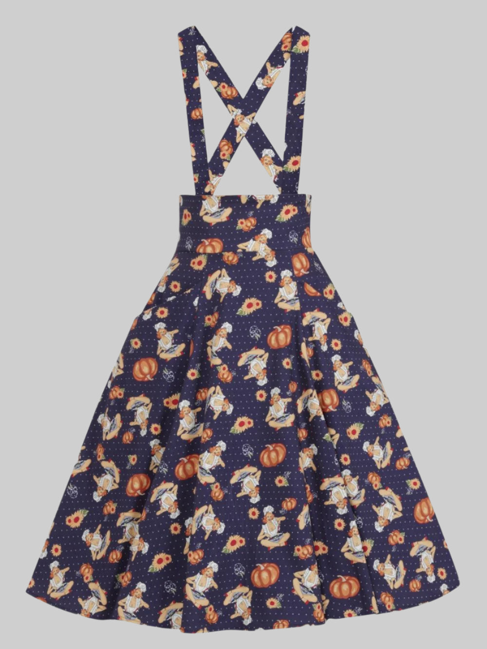 Alexa Pumpkin Pinup Swing Skirt