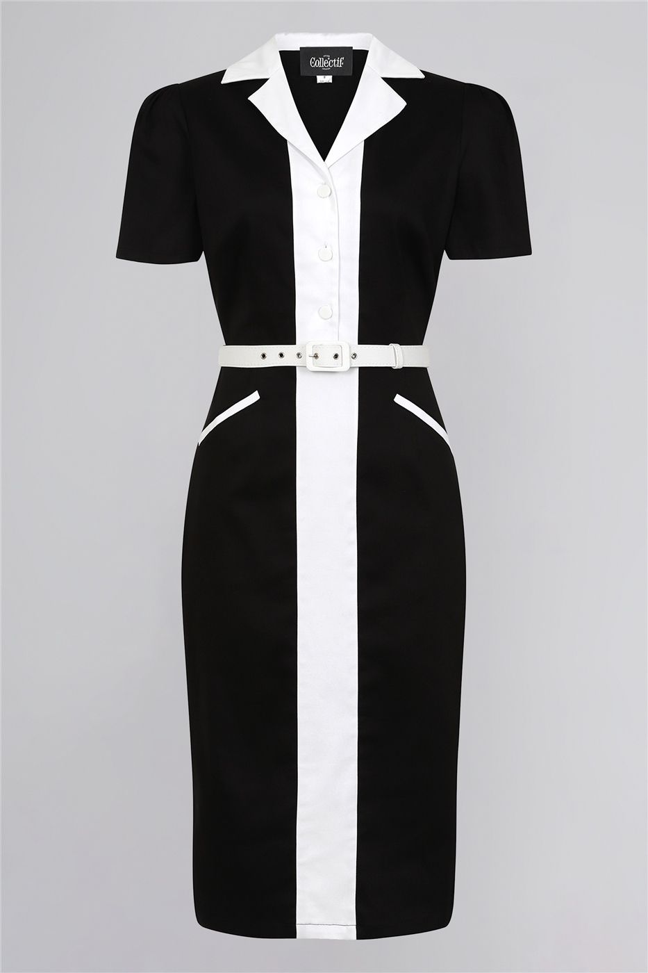 Berta Contrast Pencil Dress
