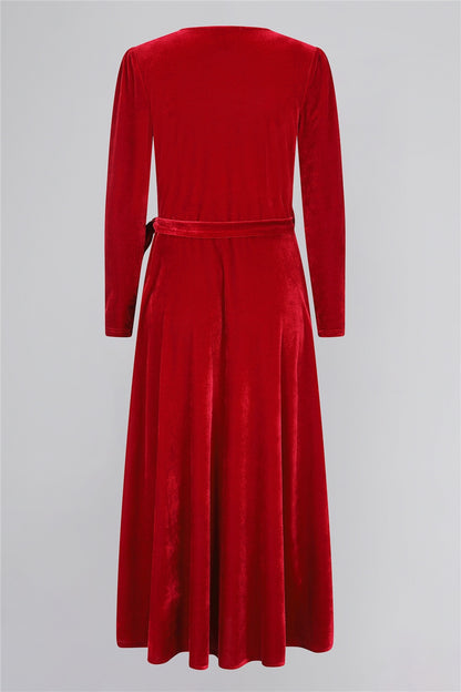 Kendra Velvet Wrap Dress