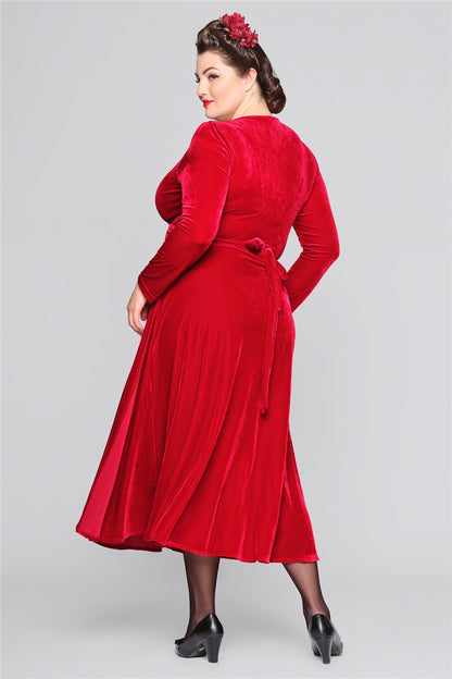 Kendra Velvet Wrap Dress