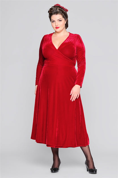 Kendra Velvet Wrap Dress
