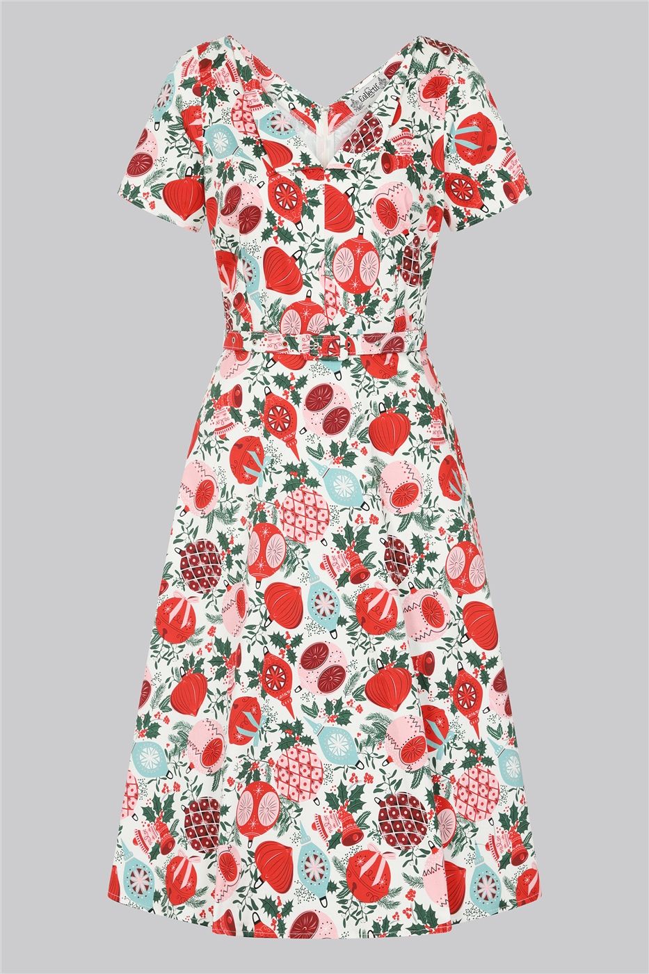 Valeria Deck The Halls Flared Dress