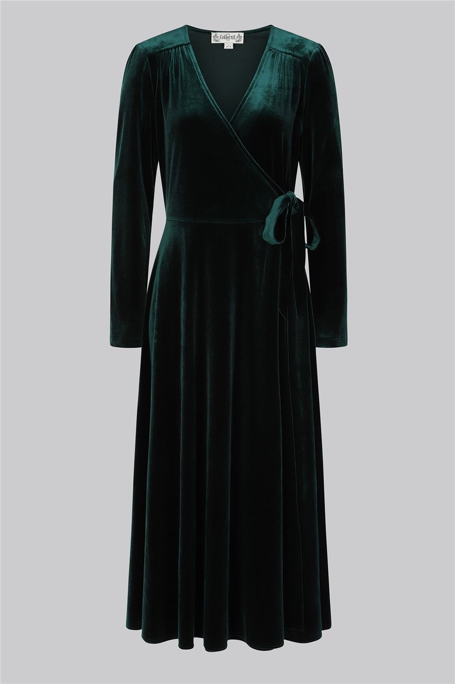 Kendra Velvet Wrap Dress | Collectif Vintage Kendra Velvet Wrap Dress | Collectif Vintage