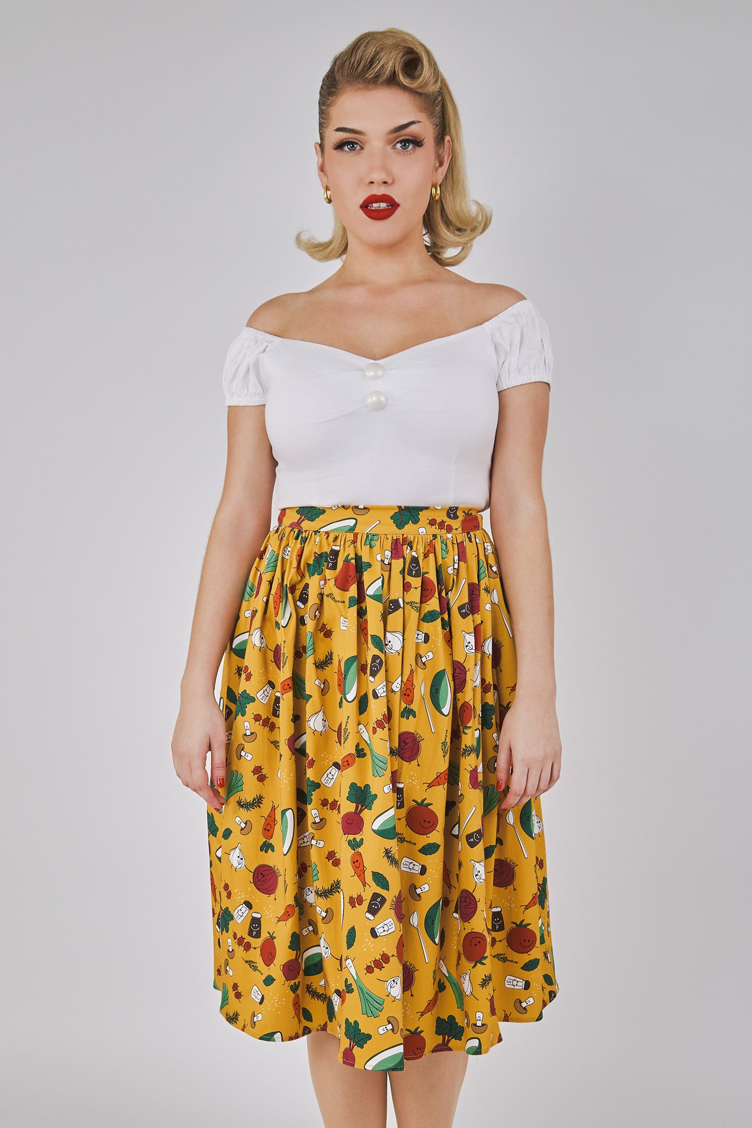 Jasmine Veggie Party Swing Skirt