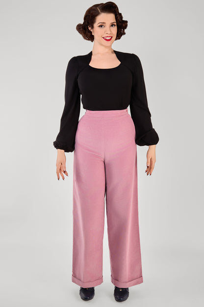 Leslie Black Balloon Sleeve Jersey Top