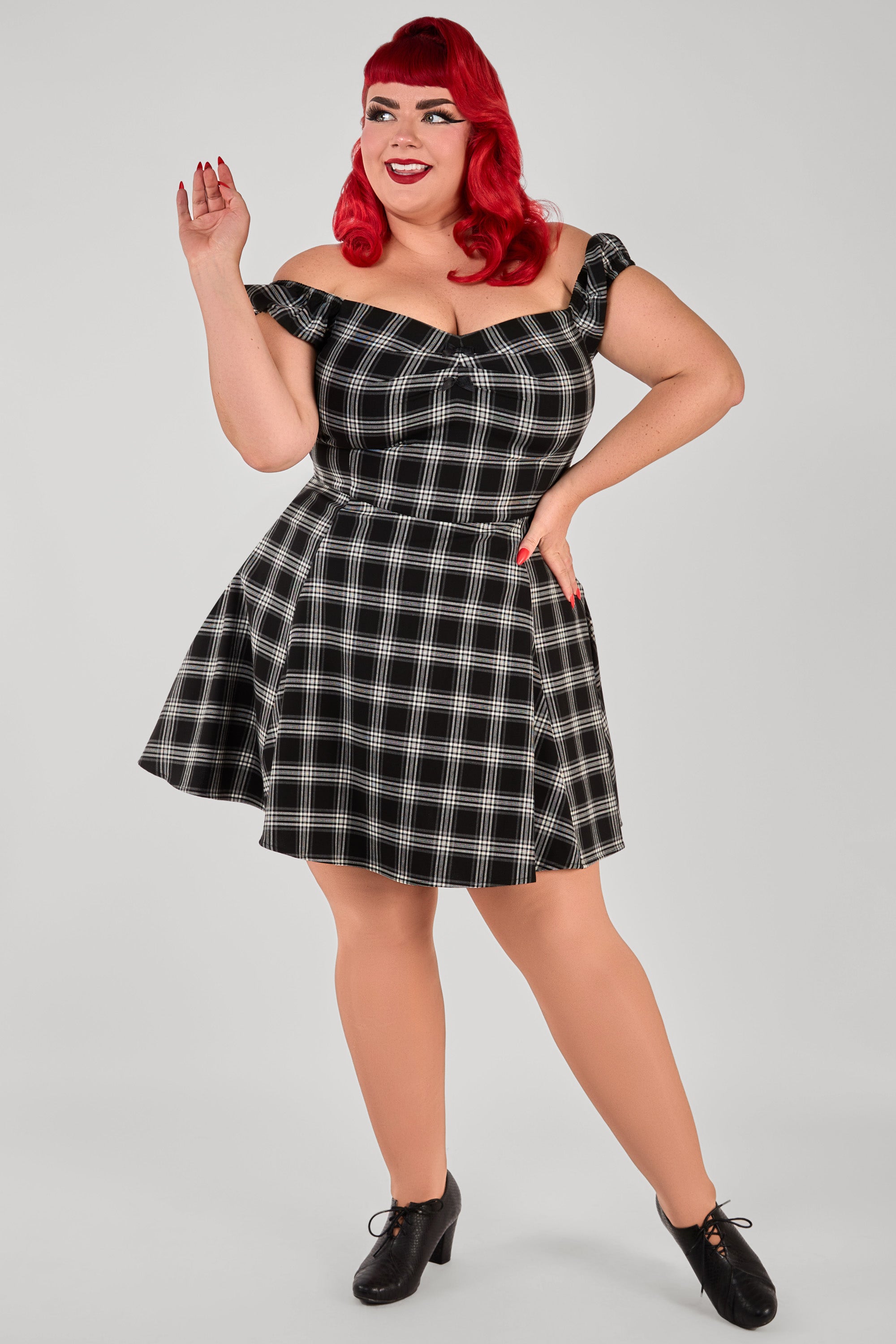 Dolores Ghost Check Mini Dress