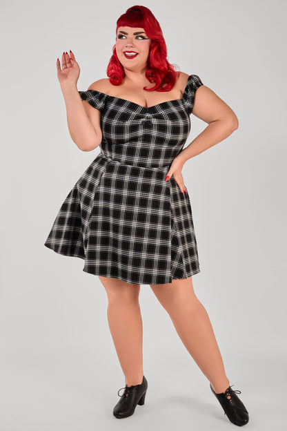 Dolores Ghost Check Mini Dress