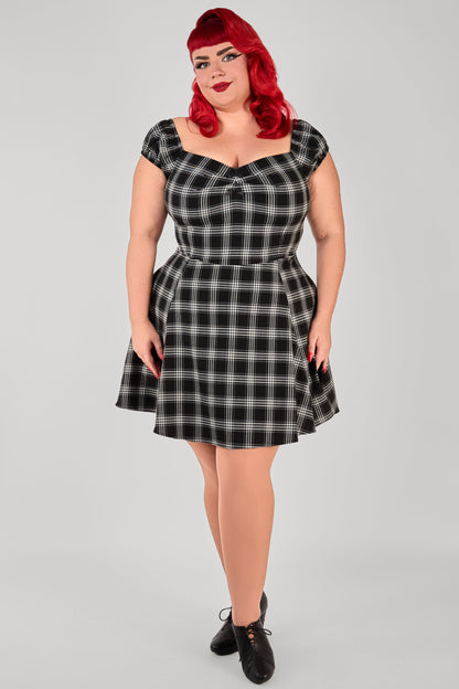 Dolores Ghost Check Mini Dress