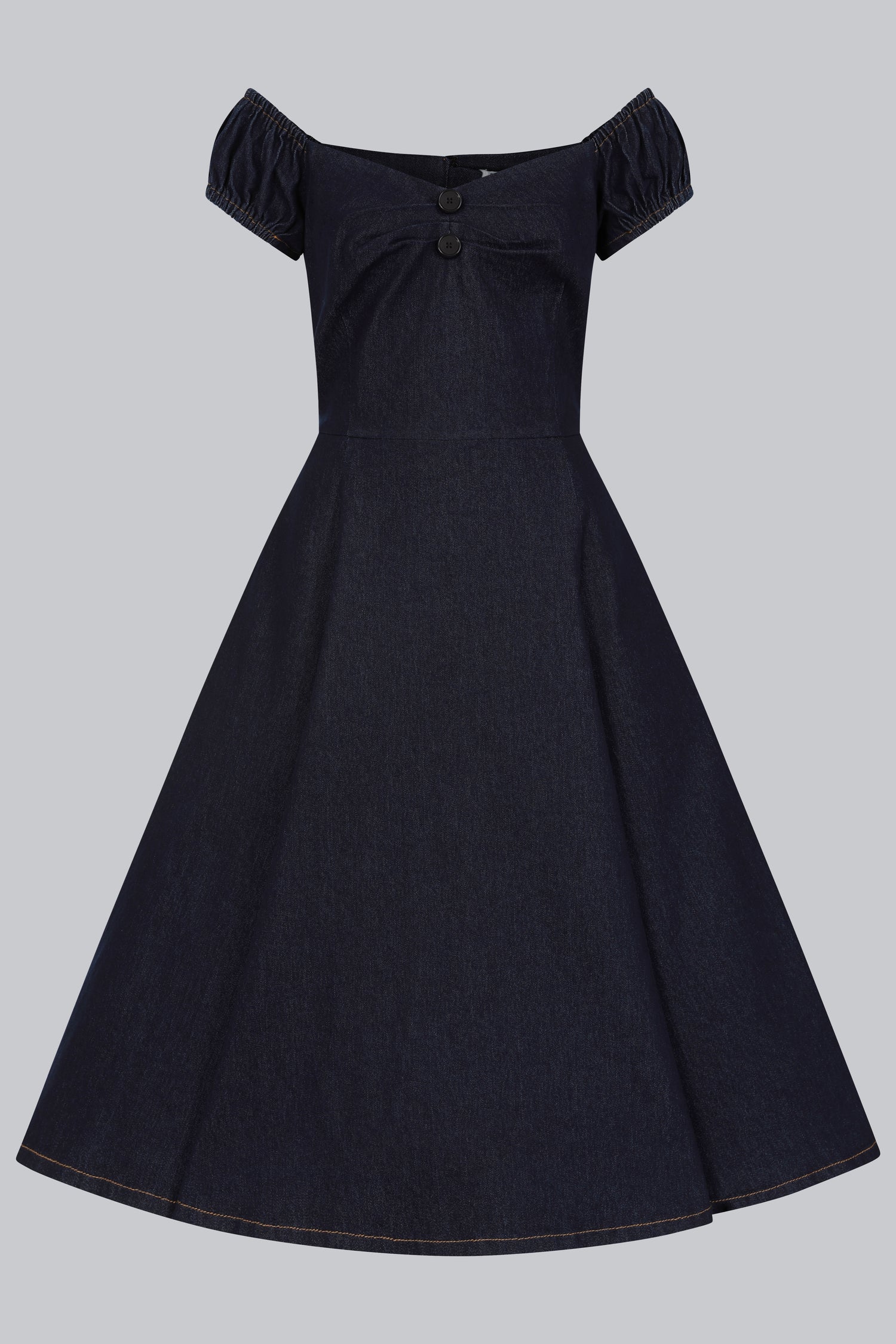 Dolores Denim Doll Swing Dress | Collectif Vintage Dolores Denim Doll Swing Dress | Collectif Vintage