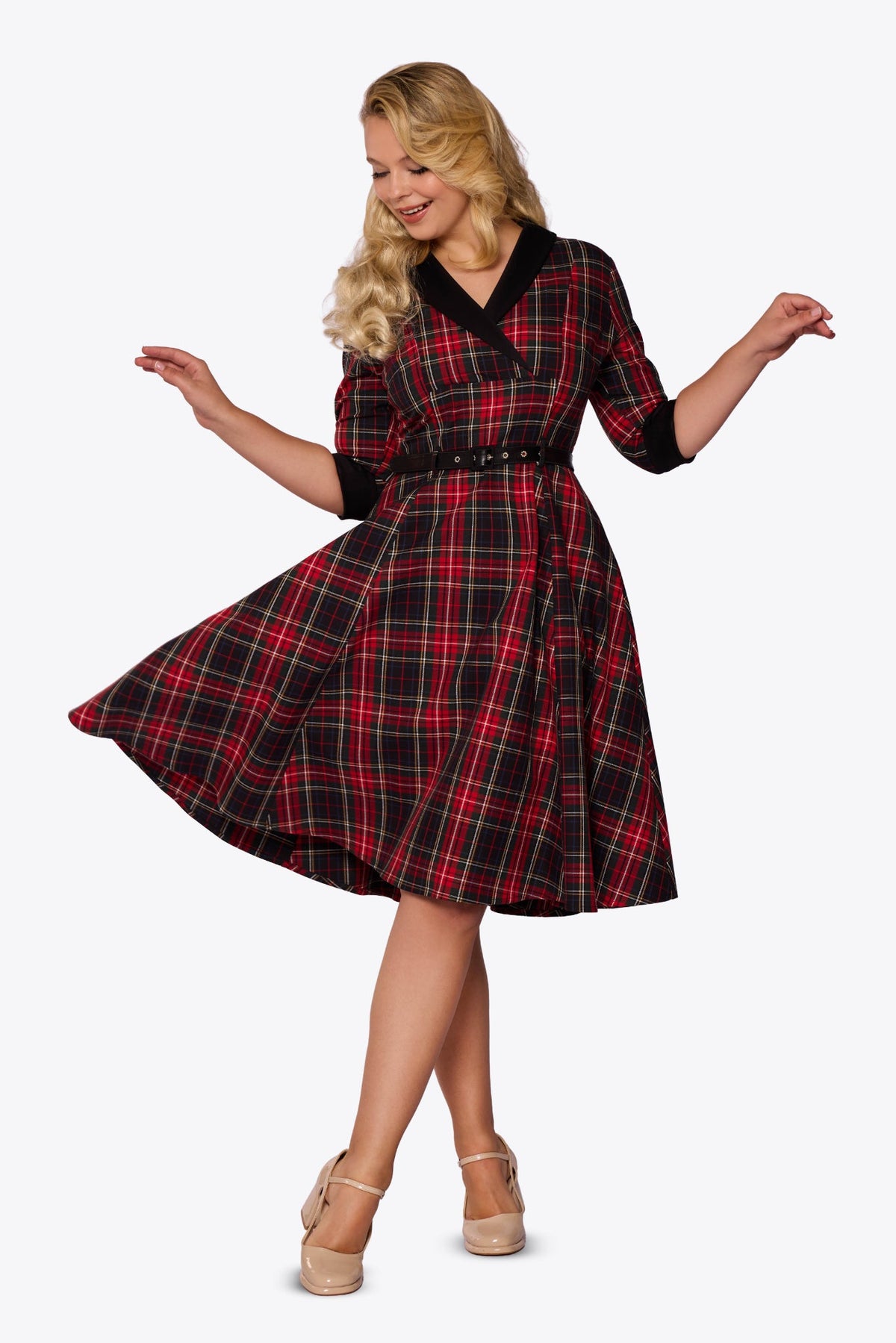 Margaret Royal Stewart Tartan Swing Dress