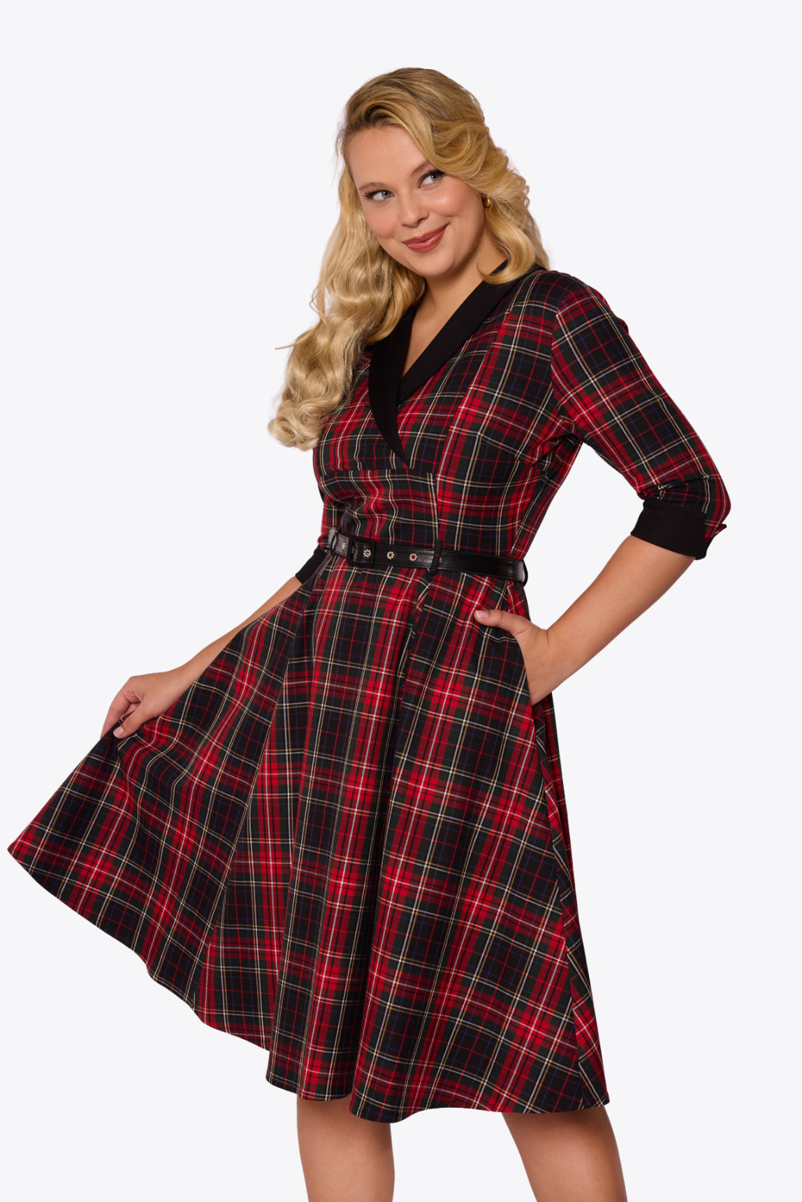 Margaret Royal Stewart Tartan Swing Dress