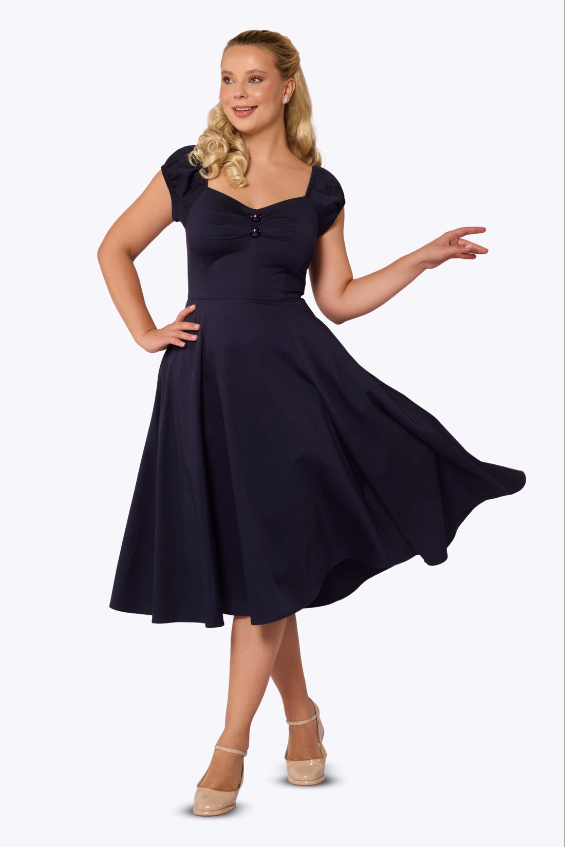 Dolores Navy Doll Dress