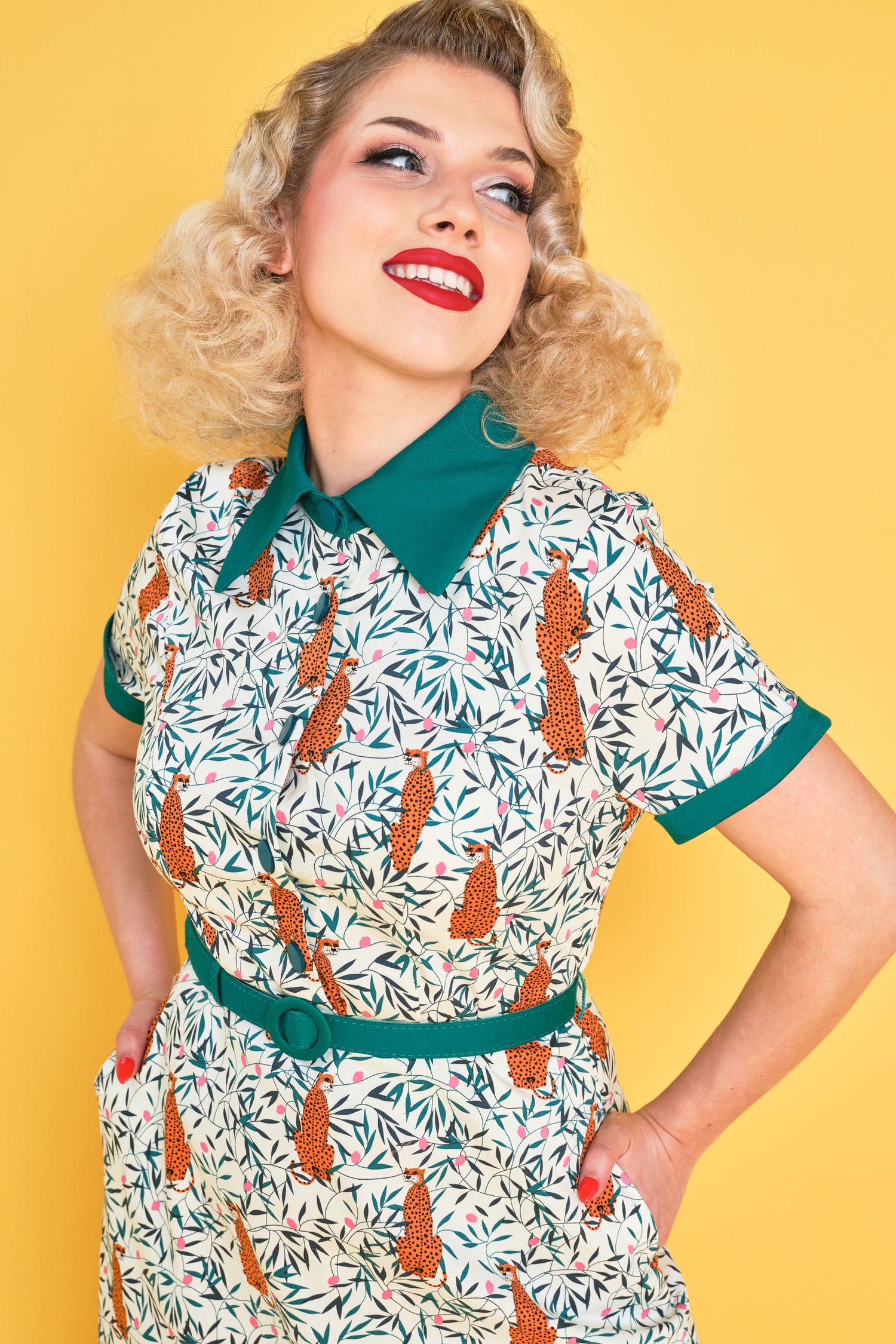 Nia Tropical Leopard Dress