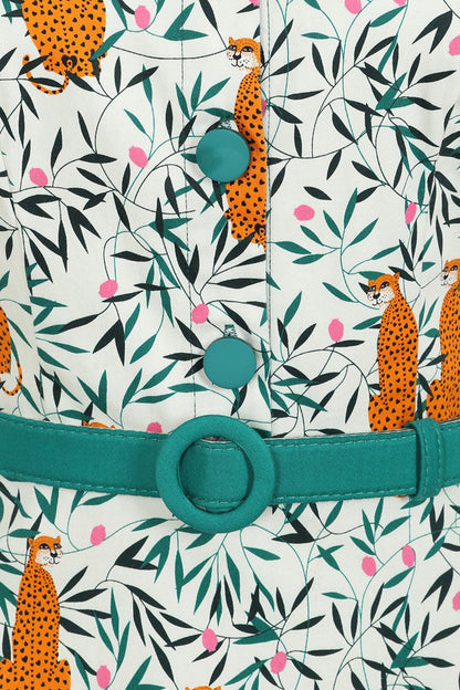 Nia Tropical Leopard Dress