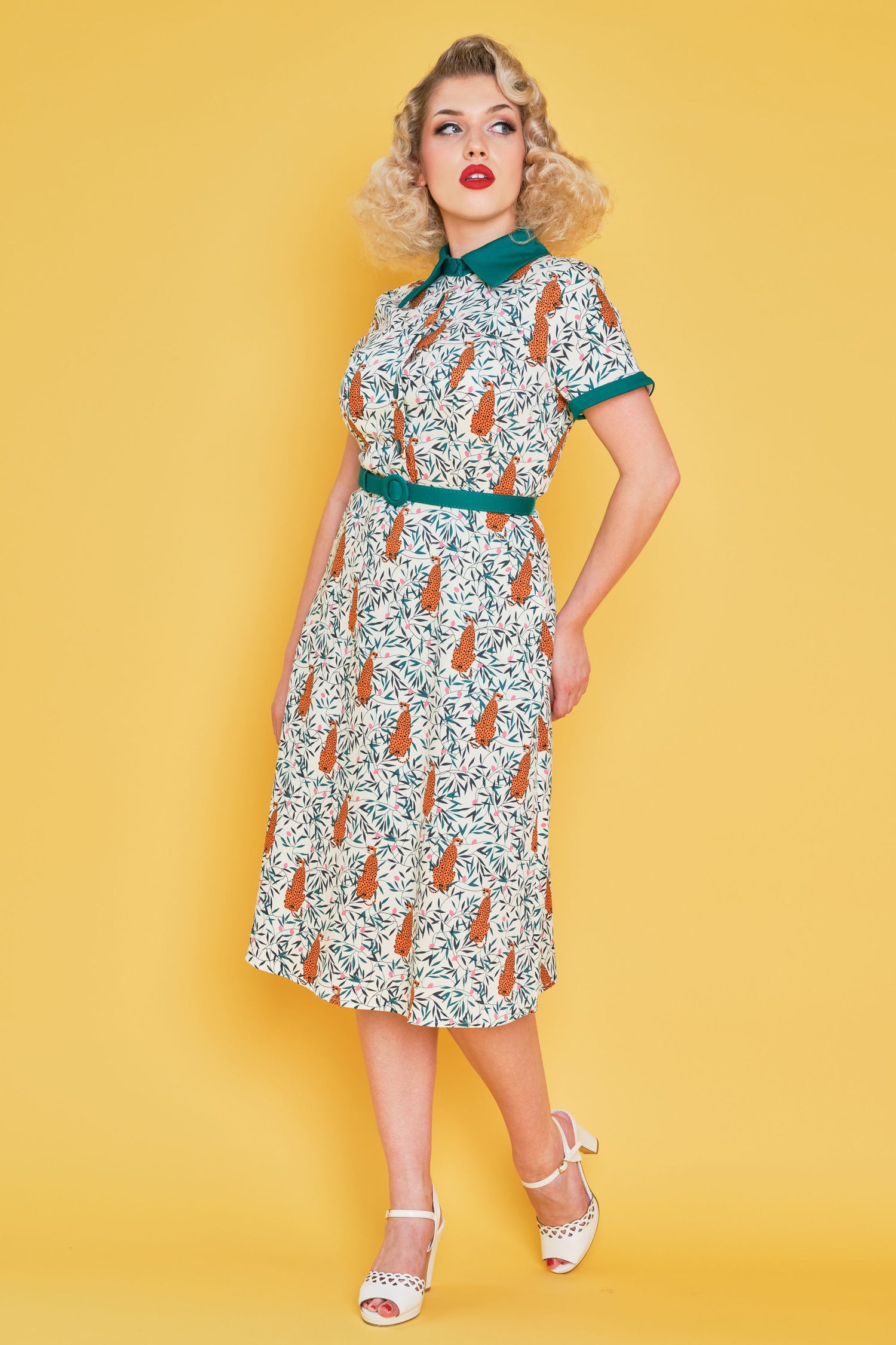 Nia Tropical Leopard Dress