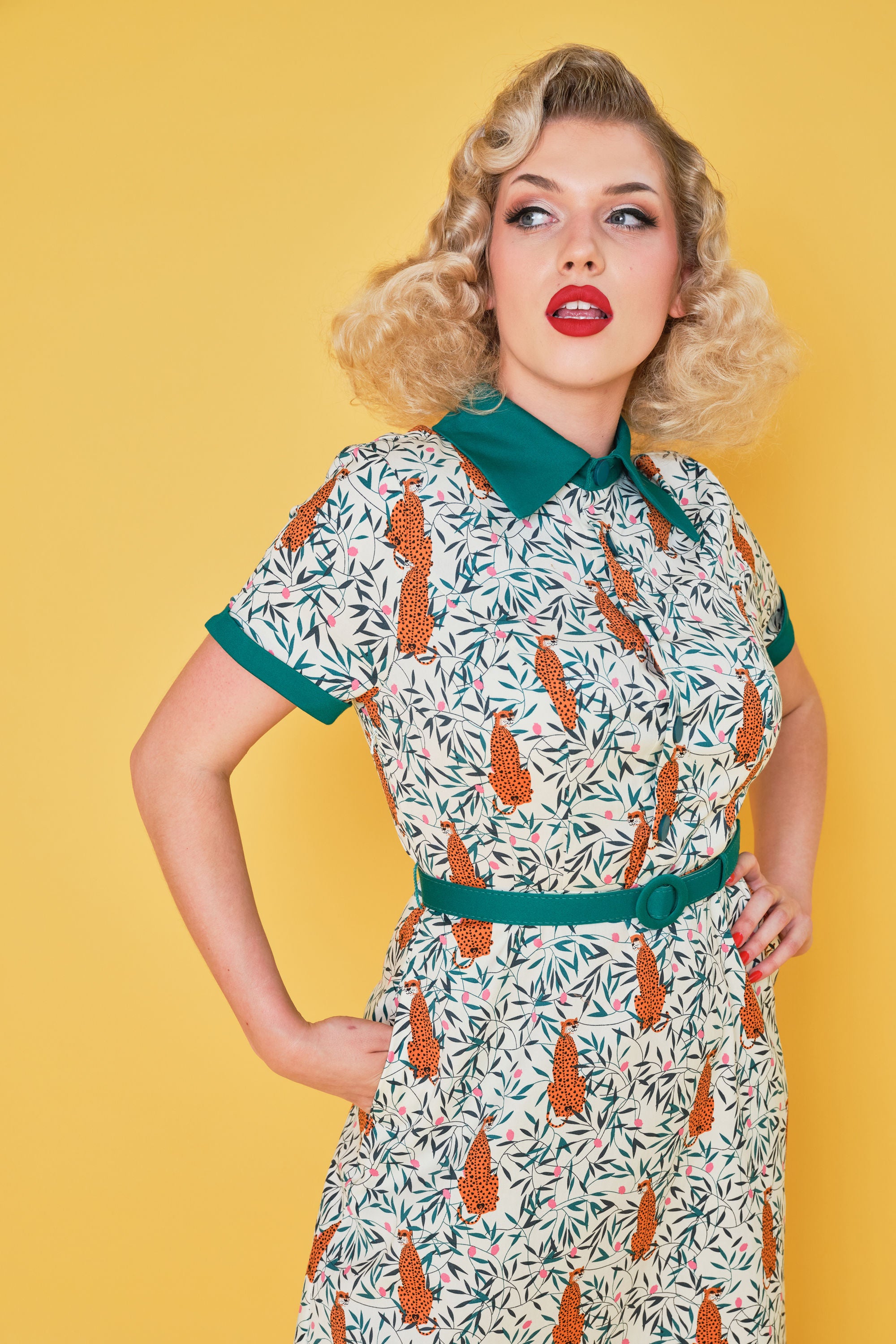 Nia Tropical Leopard Dress
