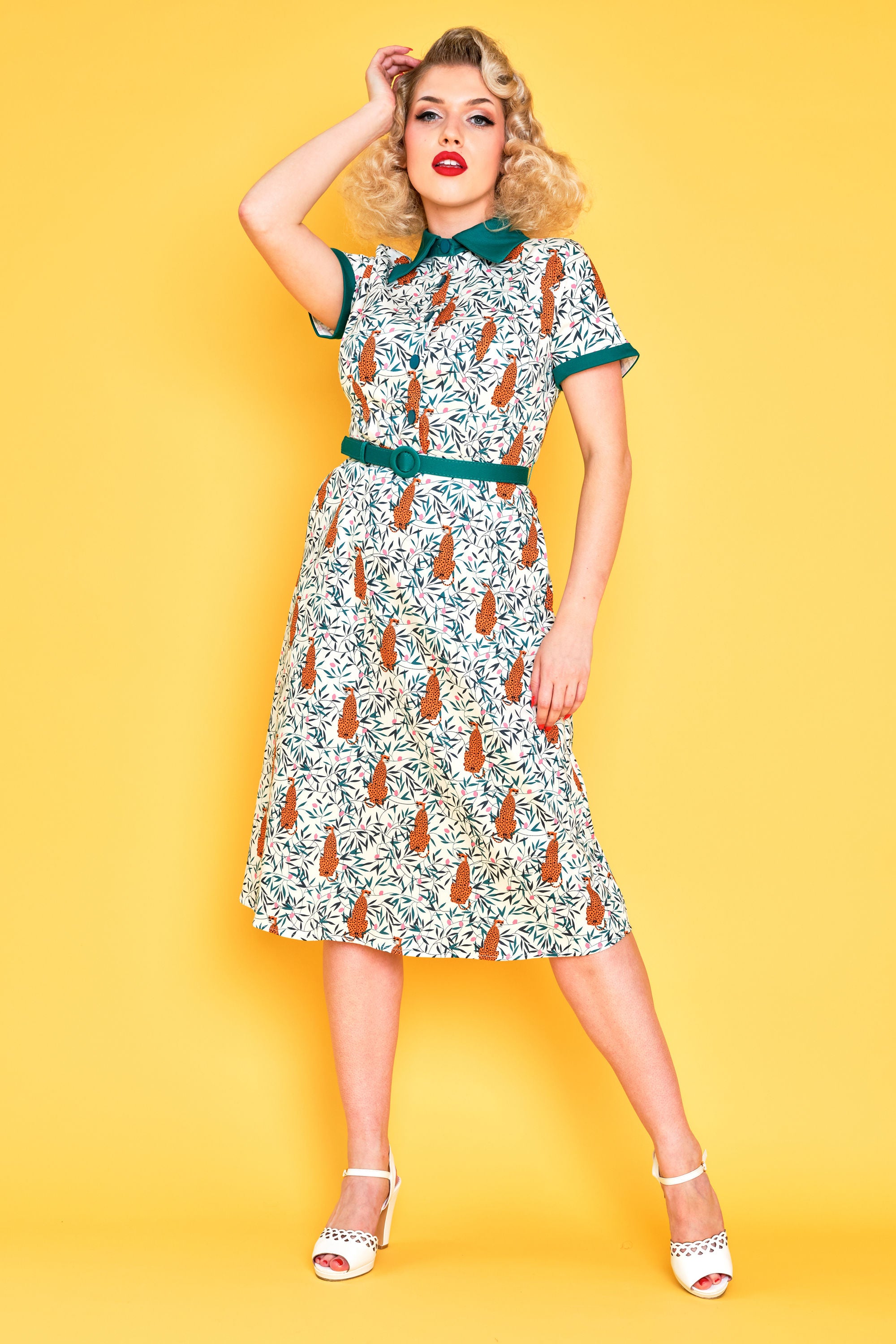 Nia Tropical Leopard Dress