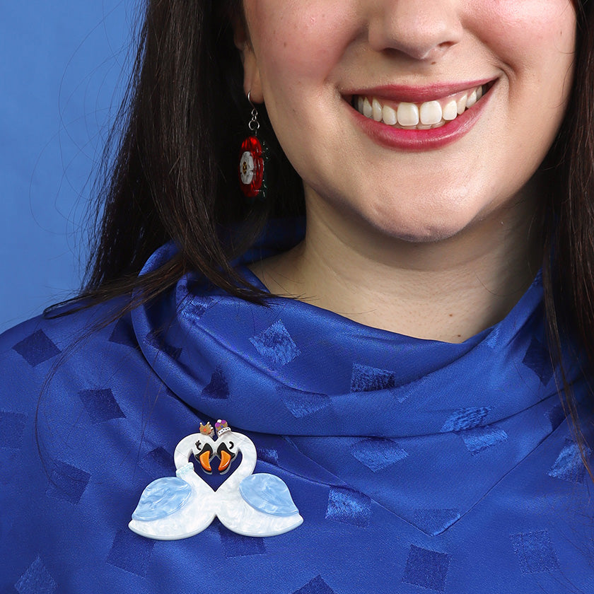 Erstwilder Swan Love Brooch