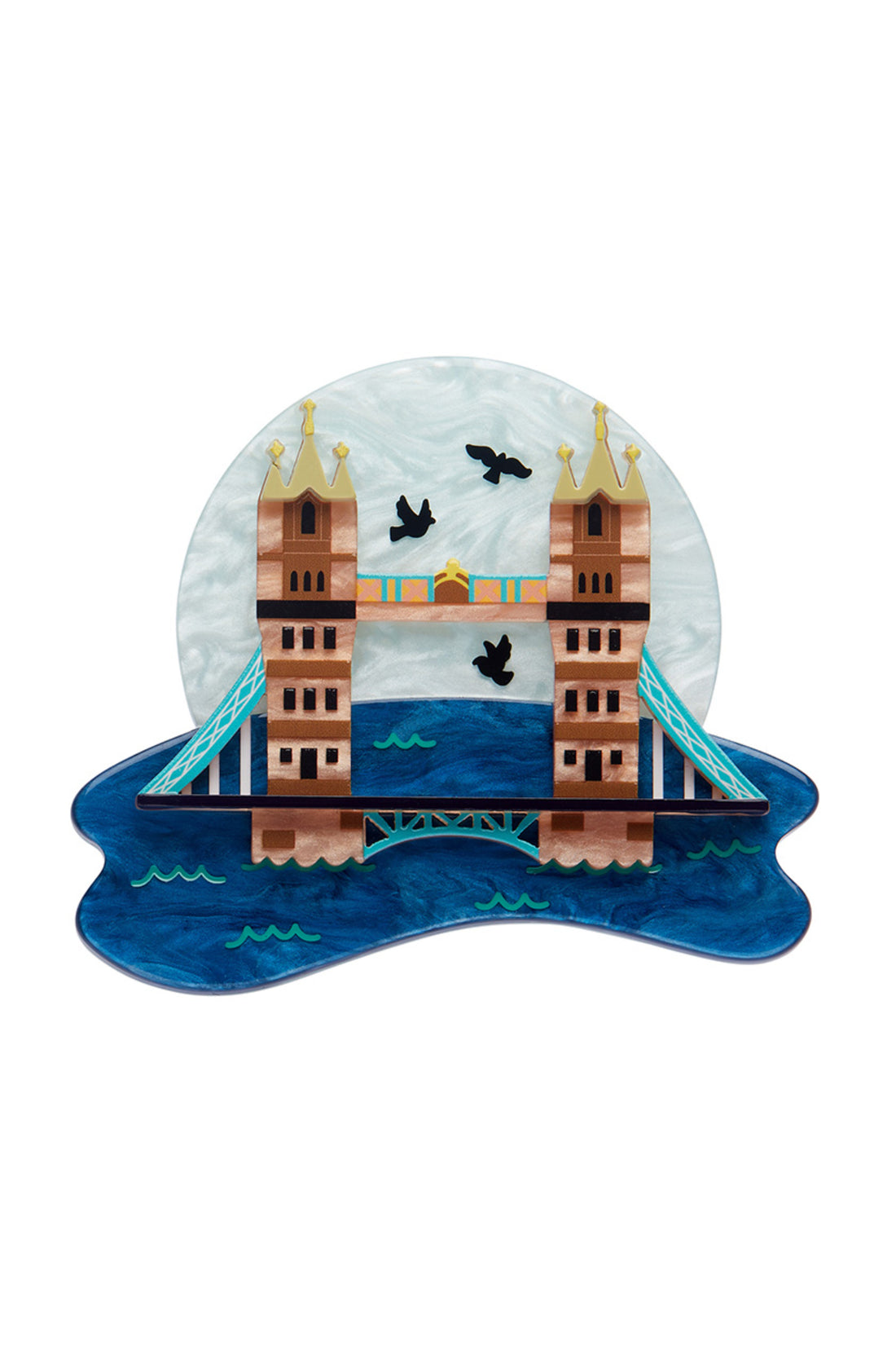Erstwilder Tower Bridge Brooch