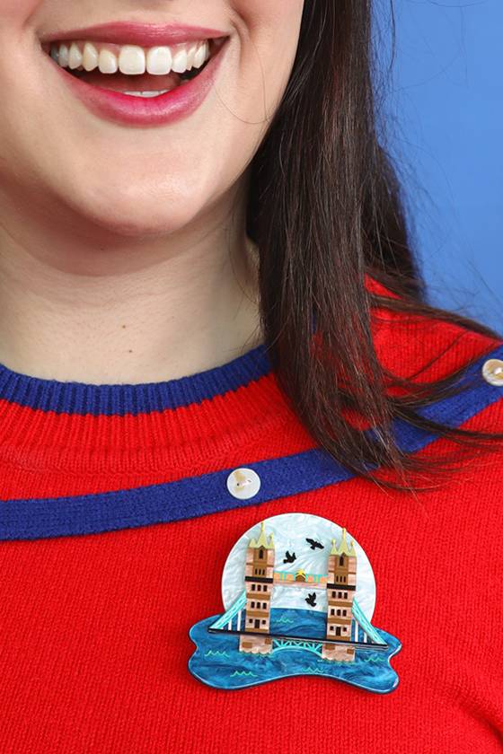 Erstwilder Tower Bridge Brooch