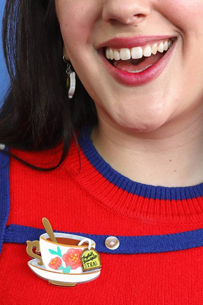 Erstwilder Fancy A Cuppa Brooch
